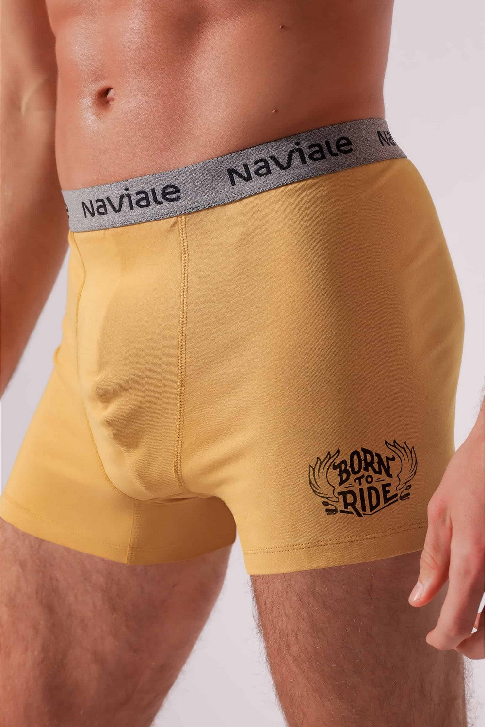 Чоловічі труси шорти MU222-05 (2 шт.) bronze ochre/black Naviale