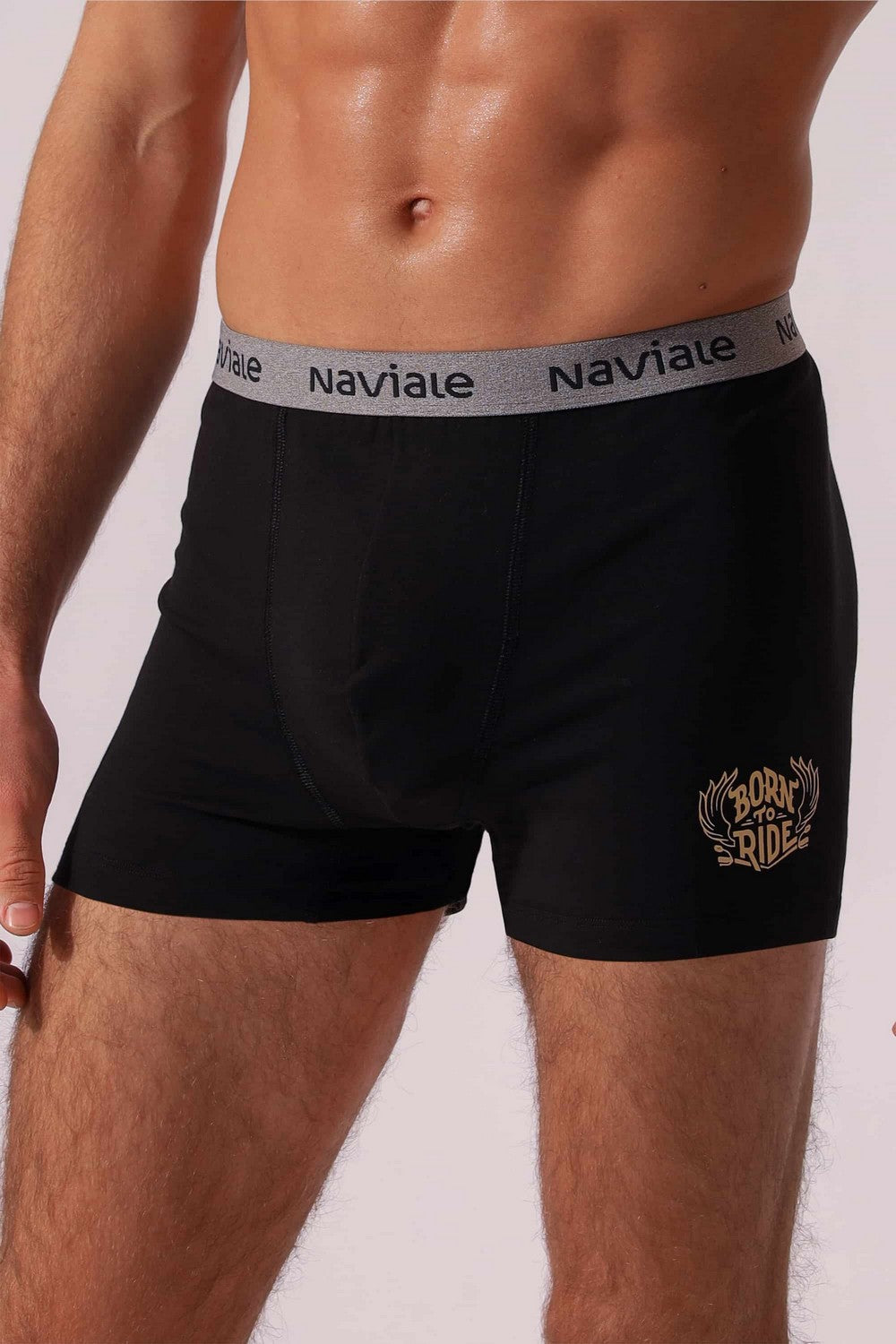 Чоловічі труси шорти MU222-05 (2 шт.) bronze ochre/black Naviale