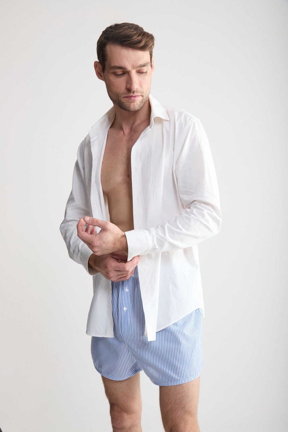 Мужские боксеры в полоску MU242-01 Romeo blue