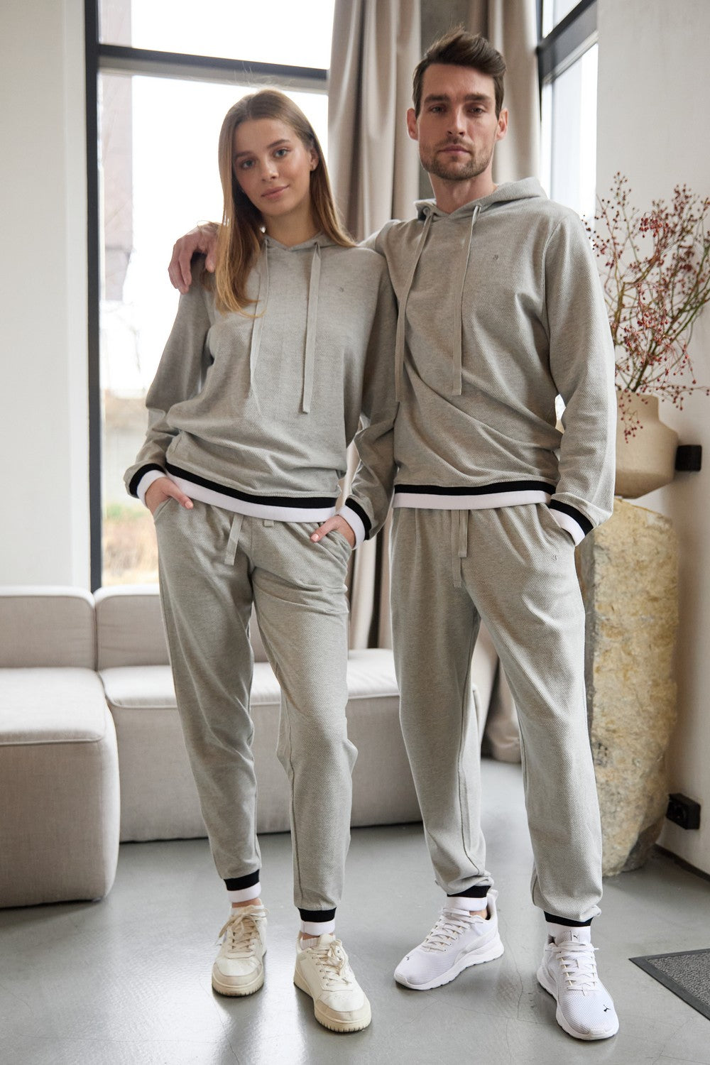 Бавовняні штани унісекс UH421-02 London melange