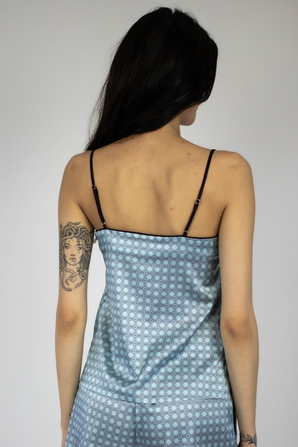 Шелковый пижамный топ 241202-01 The Lady blue