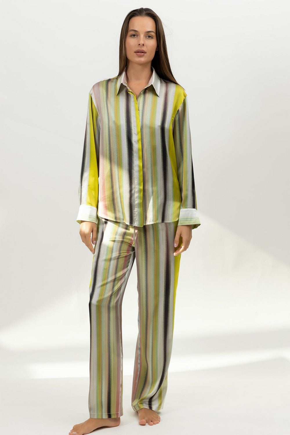 Піжамна блуза в смужку 251202-04 Art Stripes