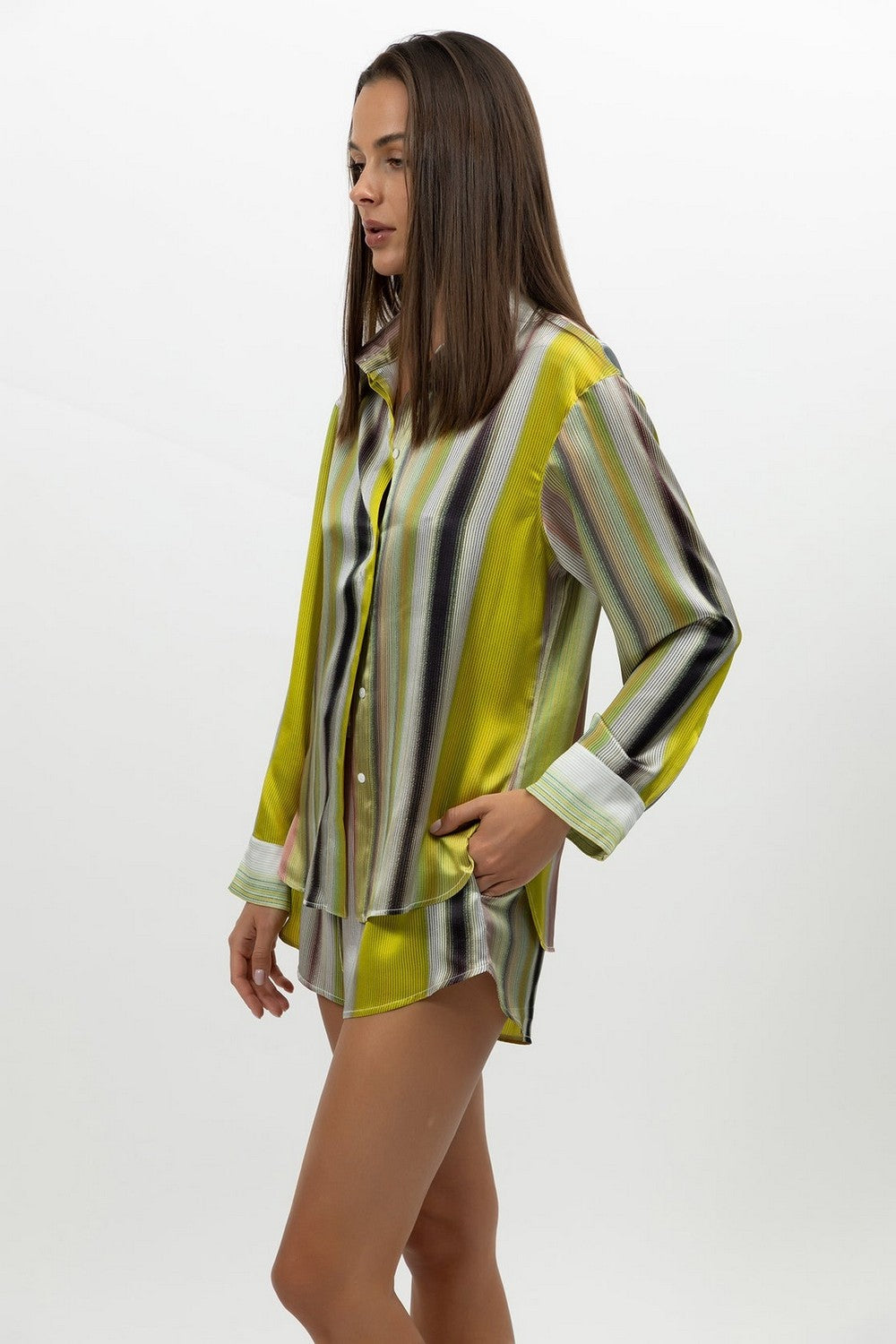 Пижамные шорты с карманами 251202-05 Art Stripes