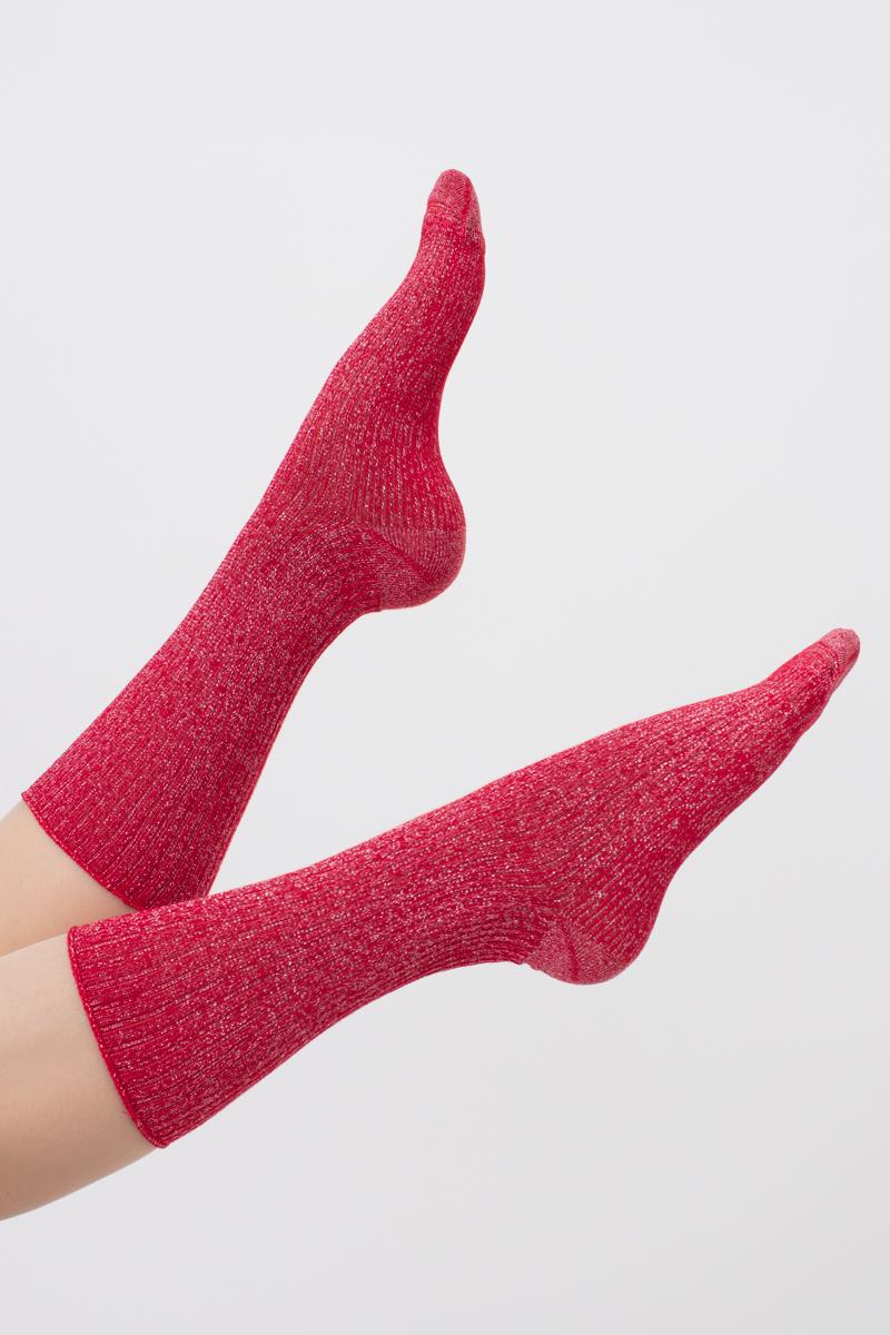 Люрексовые носки в рубчик 1010099 WS4 Lurex Rib 001