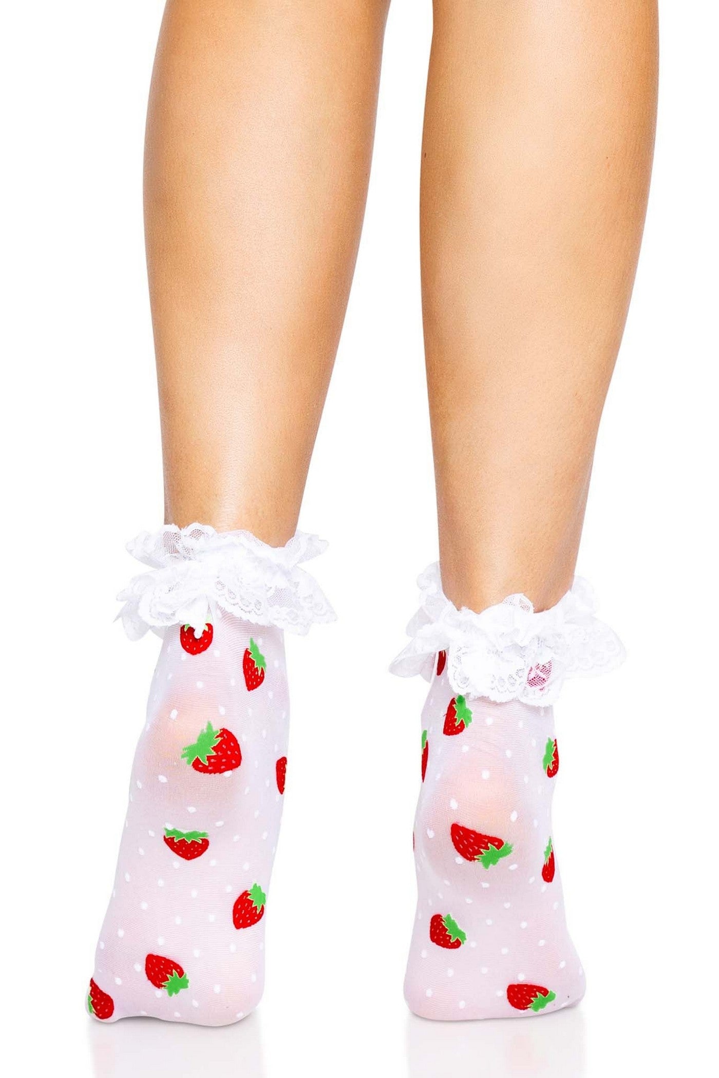 Носки с кружевной резинкой Strawberry Ruffle
