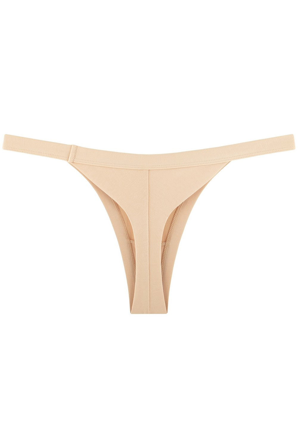 Трусики стринг із бавовни 200-11/04 beige Obrana спина