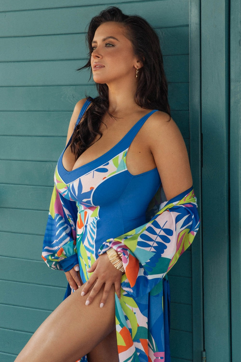 Сдельный купальник с принтом 405-154 multi