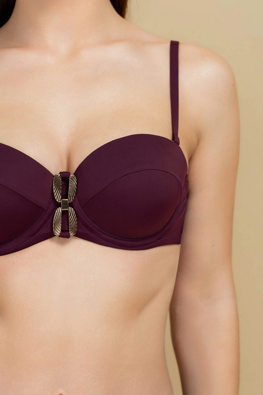 Раздельный купальник бандо 406-016/406-238 sangria