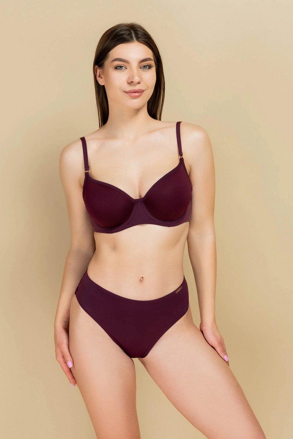 Раздельный купальник на косточках 406-017/406-224 sangria