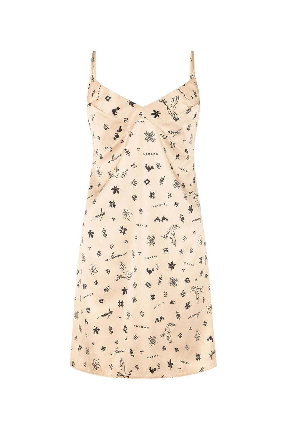 Ночная сорочка с принтом 806-6095 beige