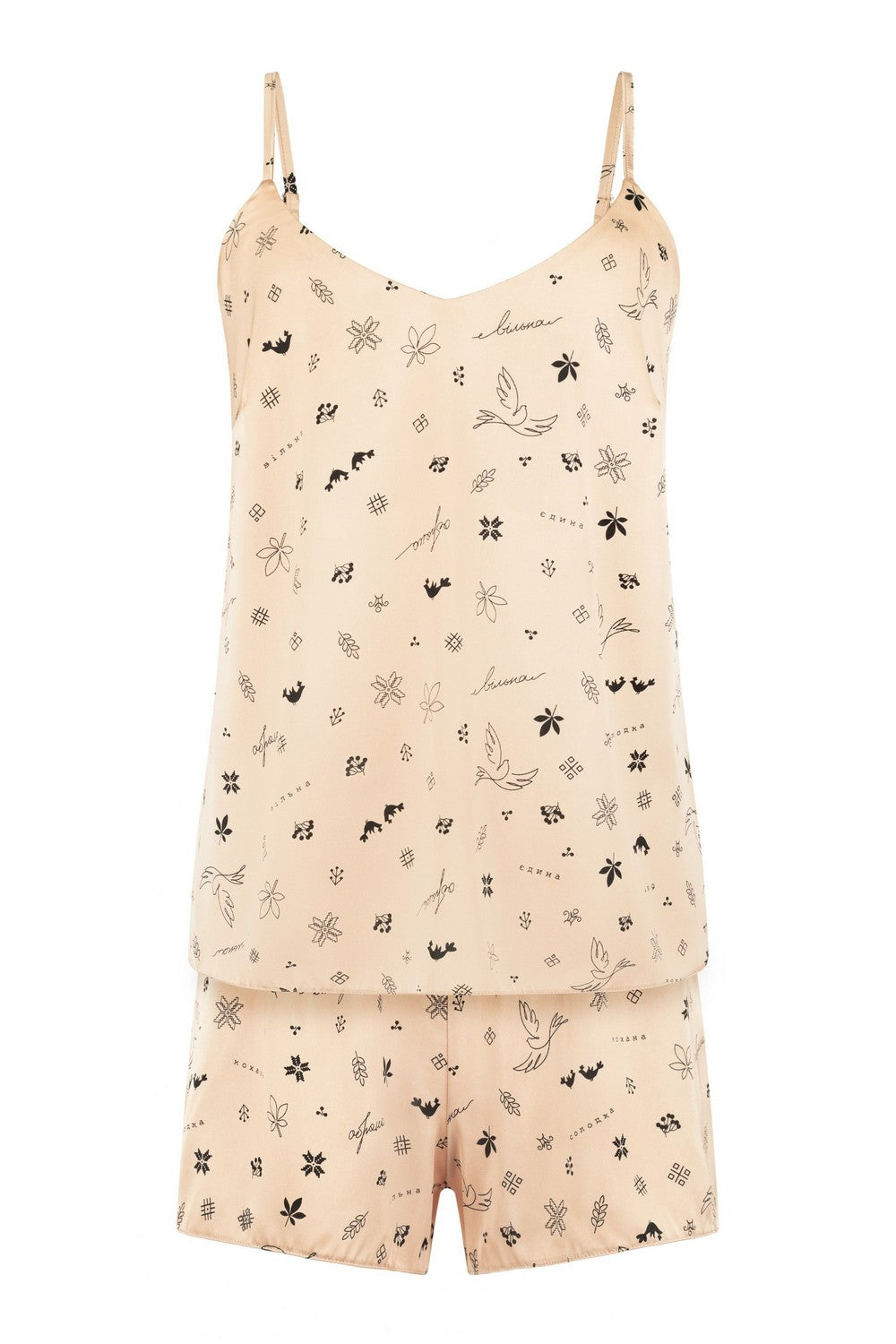 Пижама из сатина 806-6212-1 beige