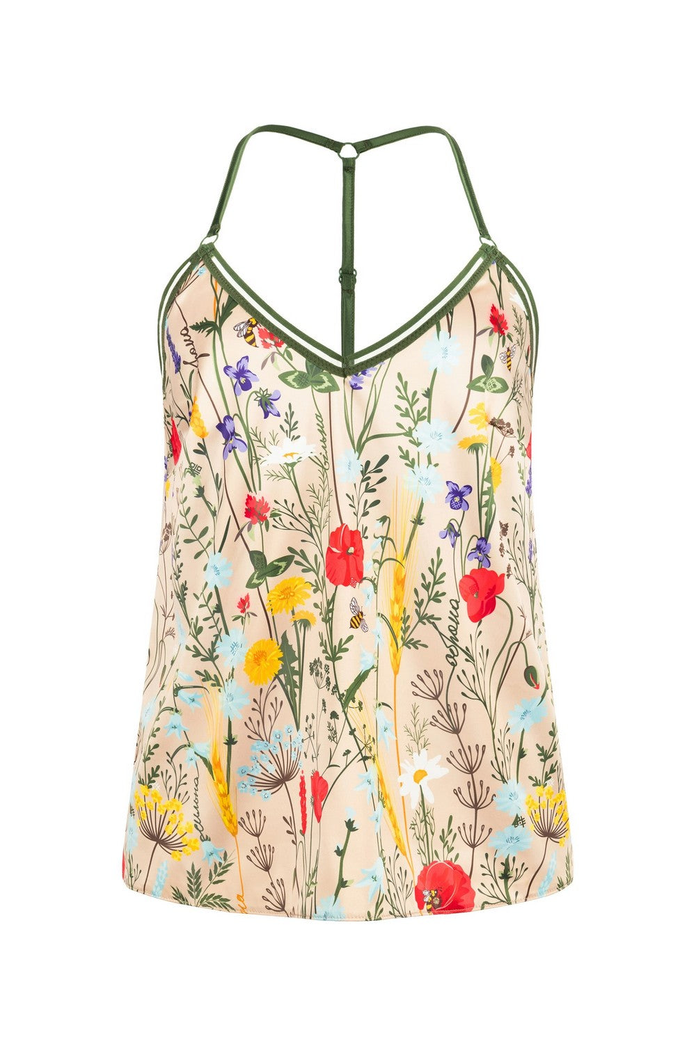 Сатинова піжама з принтом 806-6219 flowers