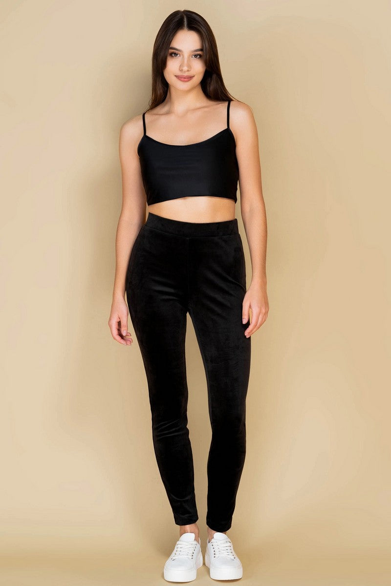 Домашні штани з велюру 807-6227-1 black