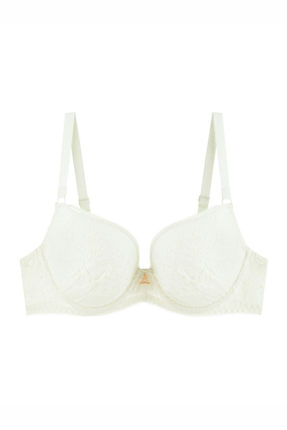 Формованный бюстгальтер с кружевом 808-011 champagne