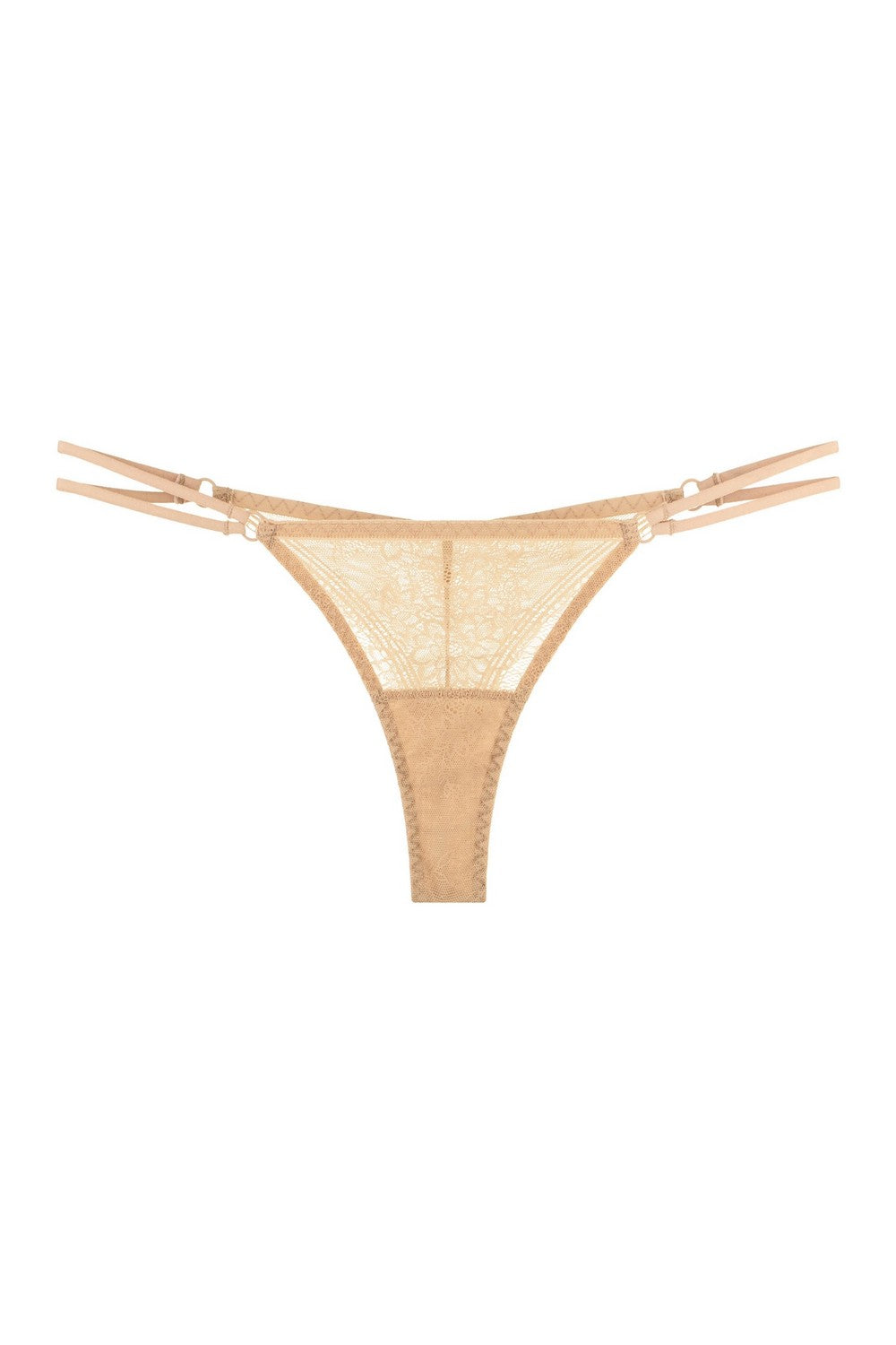 Мереживні трусики стрінги 809-12 beige
