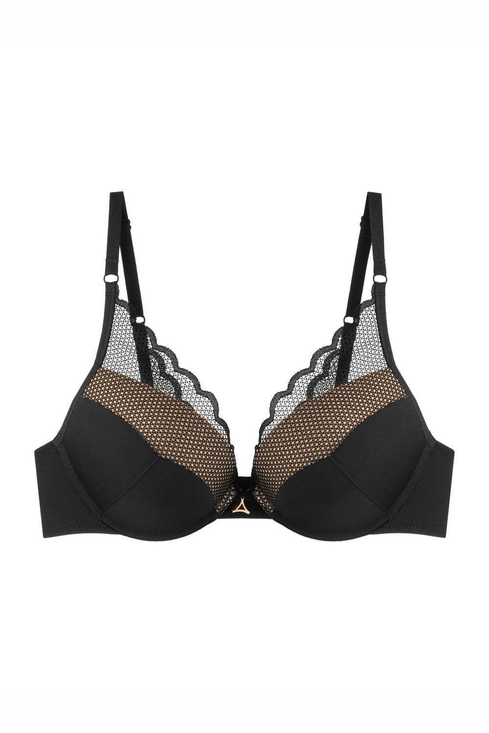 Бюстгальтер пуш-ап с кружевом 810-010 black