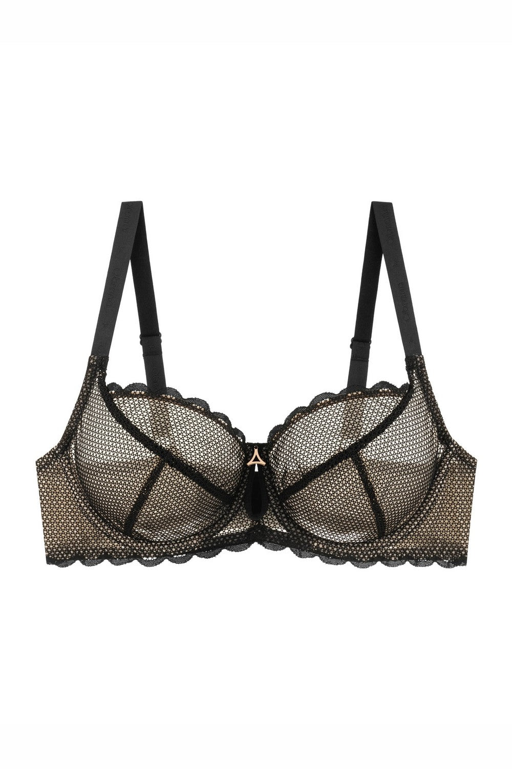 Бюстгальтер минимайзер с кружевом 810-055 black