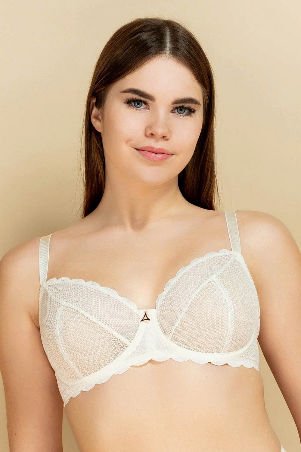 Бюстгальтер минимайзер с кружевом 810-055 champagne