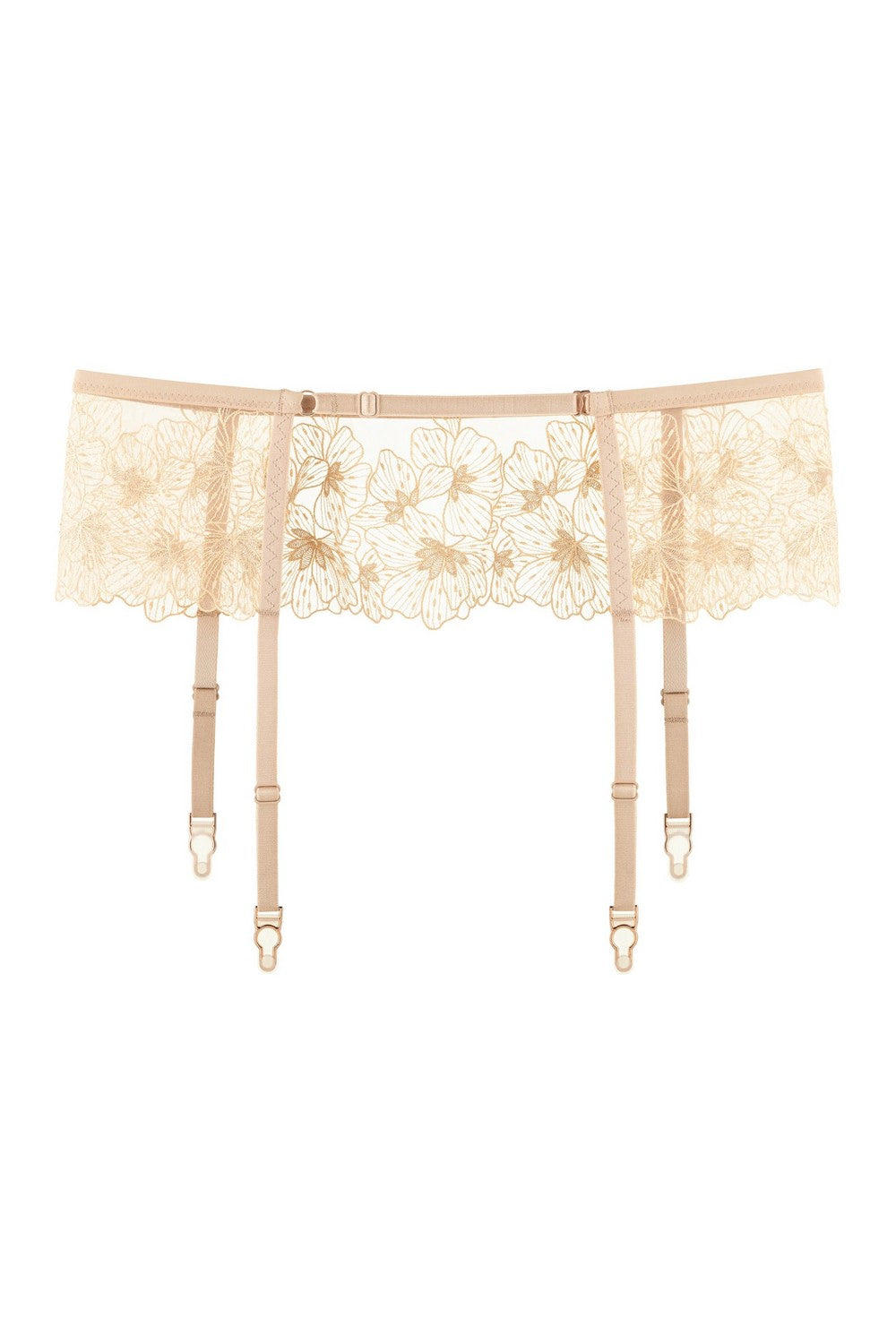 Пояс для чулок с вышивкой 811-50 beige