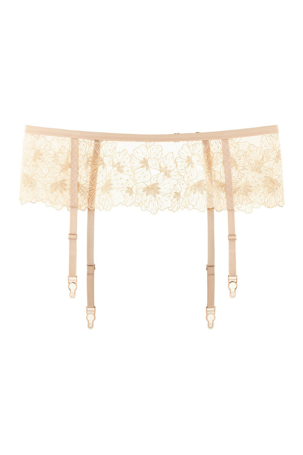 Пояс для чулок с вышивкой 811-50 beige
