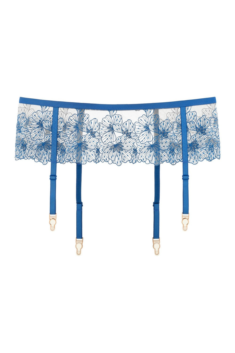 Пояс для чулок с вышивкой 811-50 blue