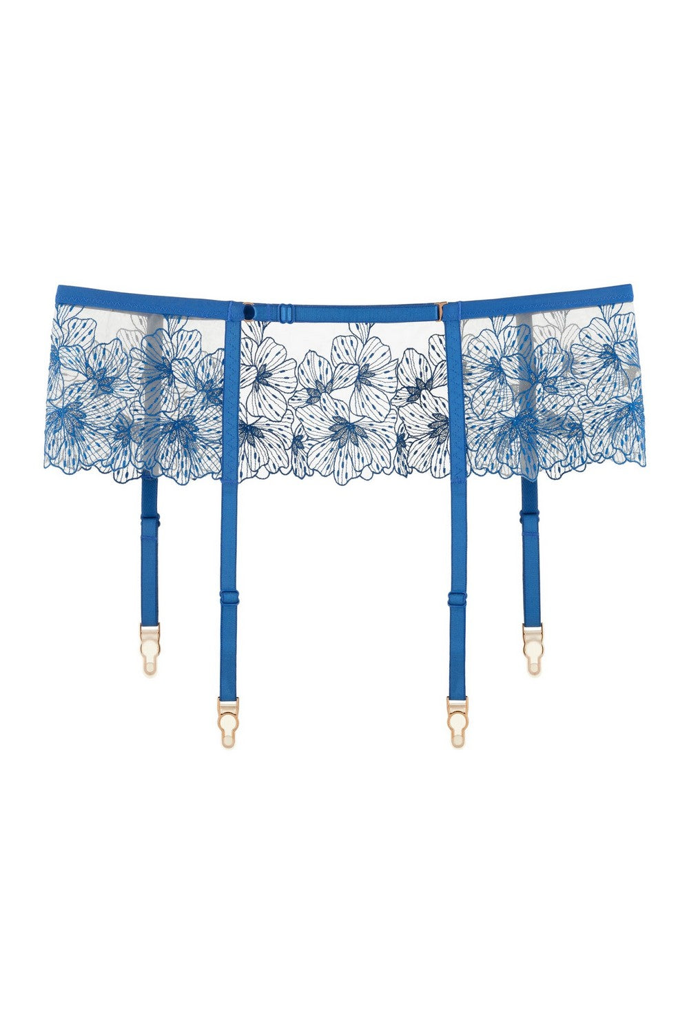 Пояс для чулок с вышивкой 811-50 blue