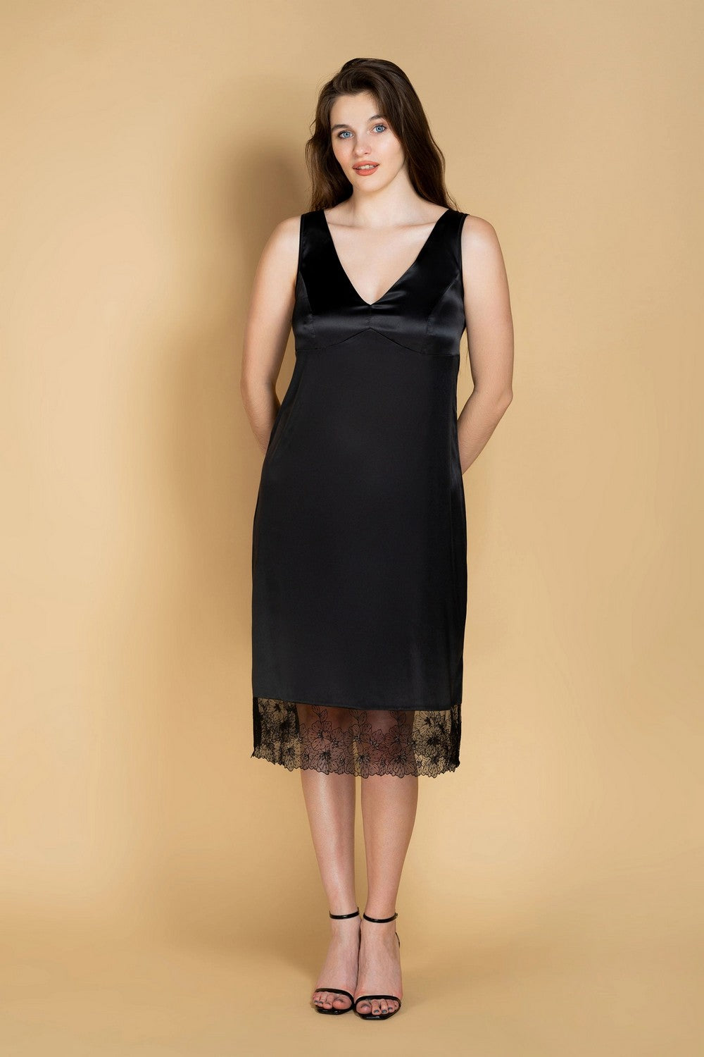 Ночная сорочка из сатина 811-6040 black