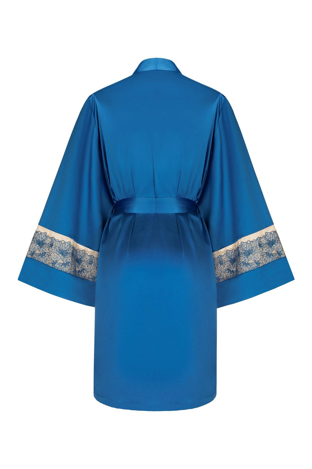 Халат с цветочной вышивкой 811-6715 blue