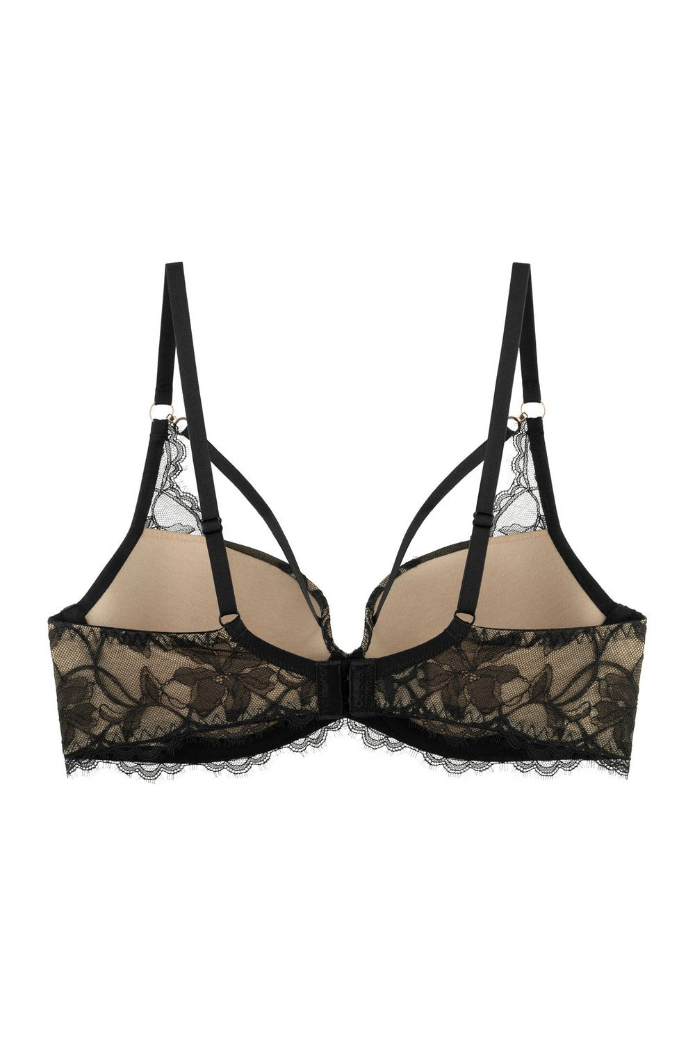 Формований бюстгальтер з мережива 814-008 black