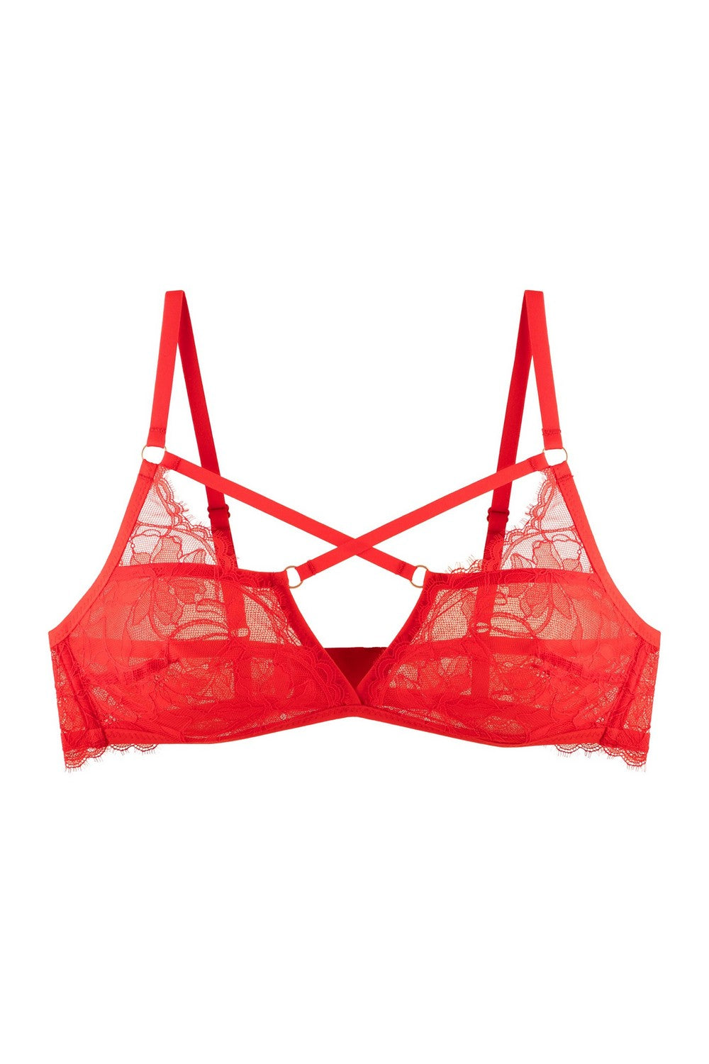 М'який браслет із мережива 814-048 red