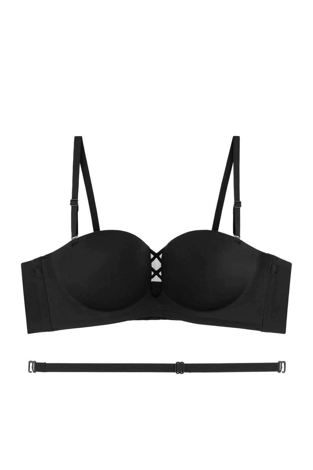 Бесшовный бюстгальтер балконет 877-073 black