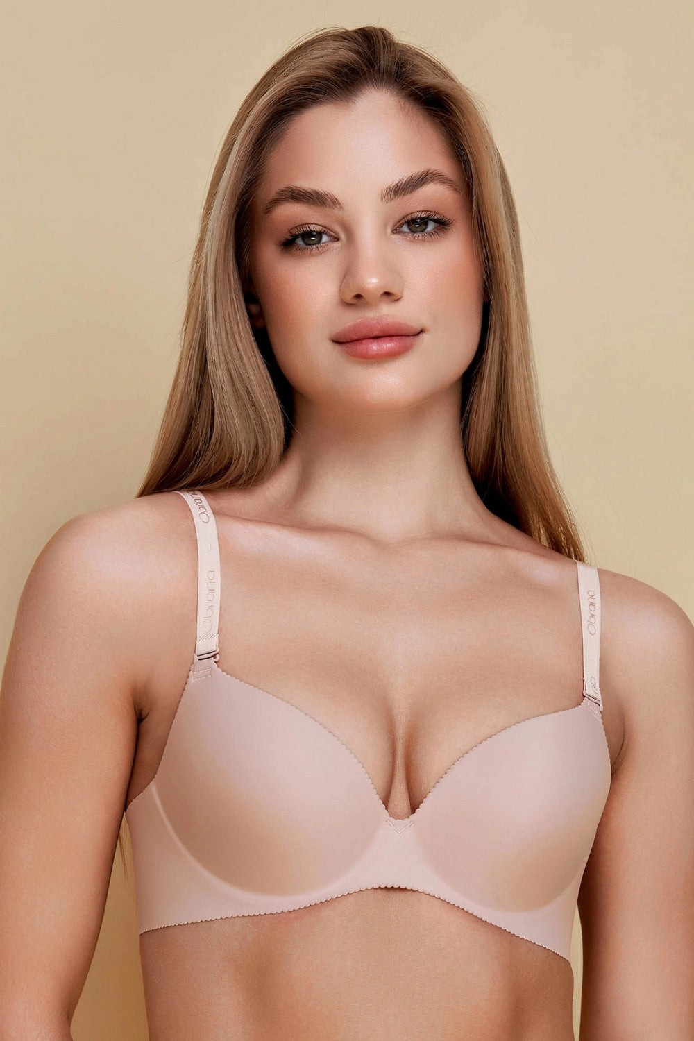 Бесшовный бюстгальтер push-up 880-033 beige