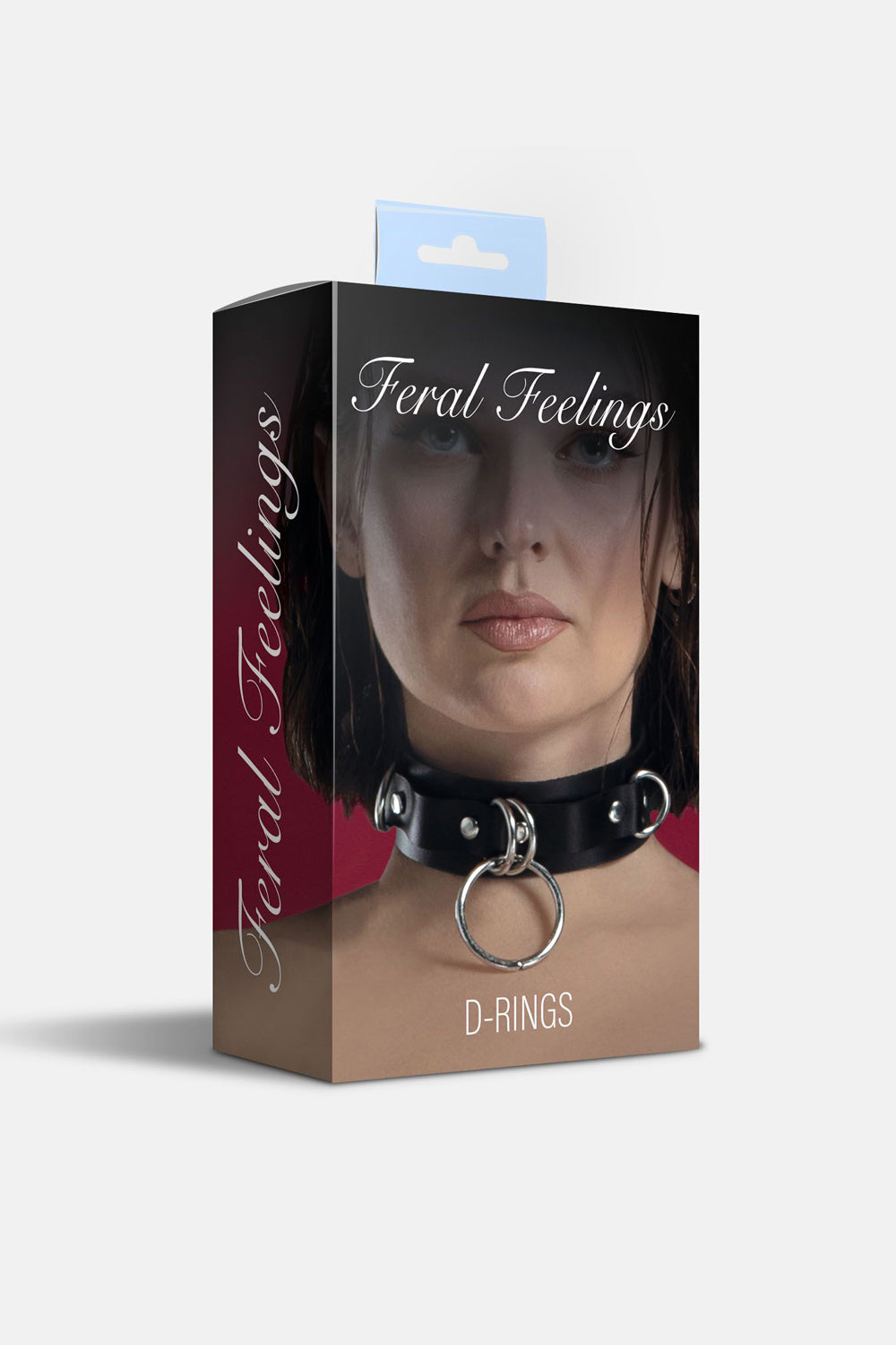 Шкіряний ошийник для фіксації D-Rings black Fetish Tentation