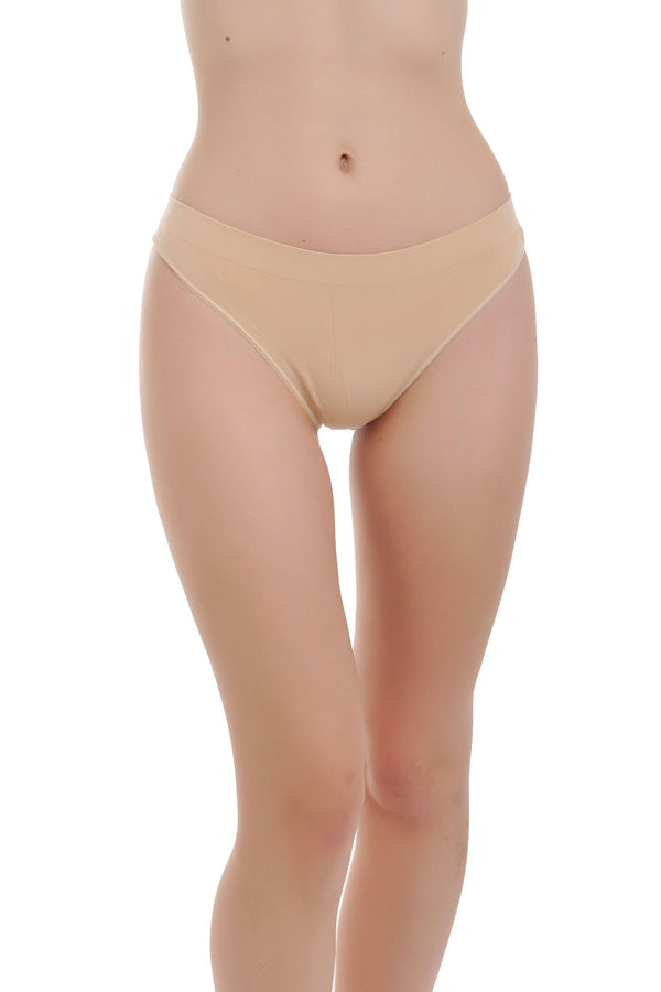 Бесшовные трусики стринг 106 Bamboo beige