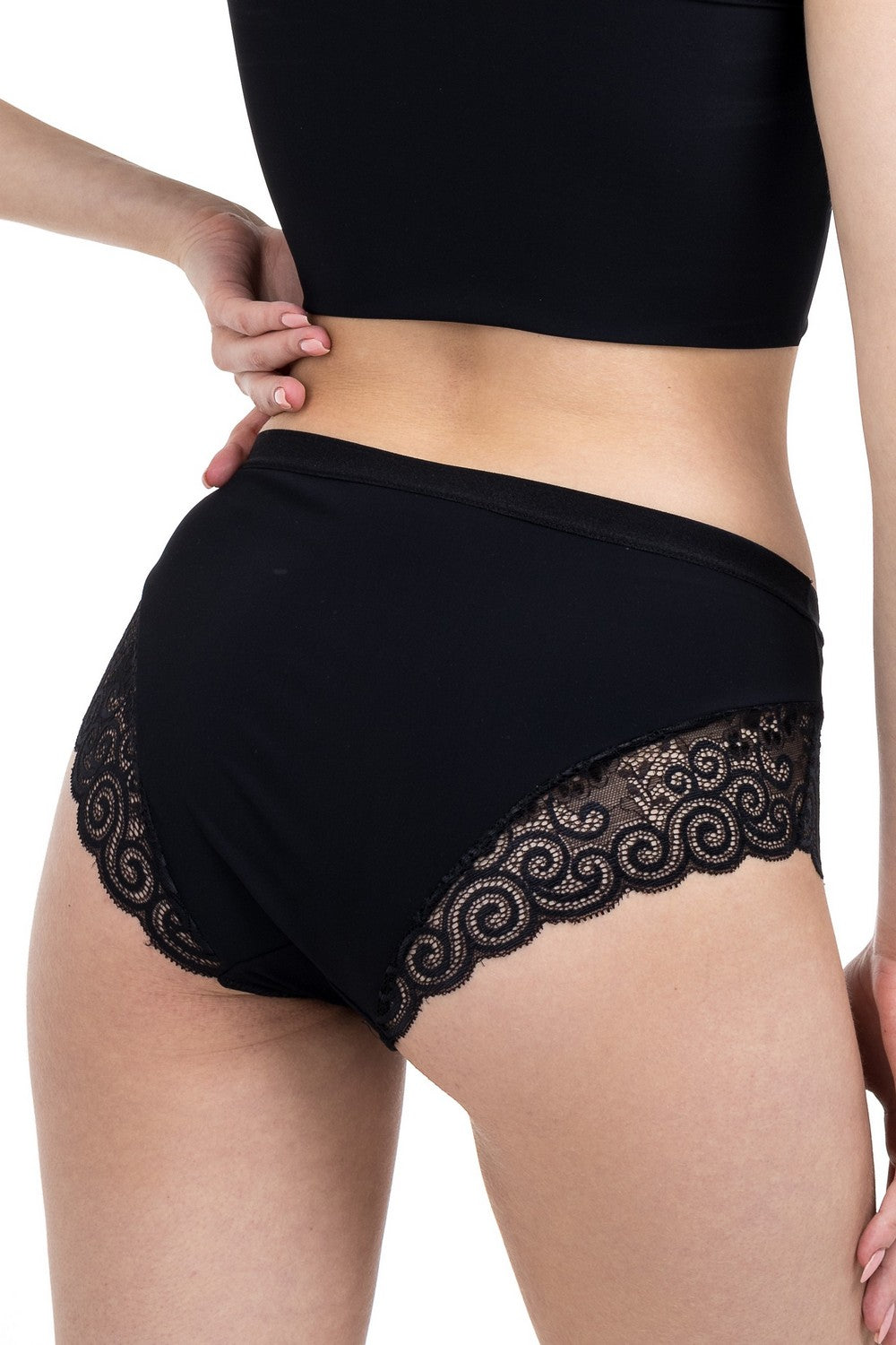 Кружевные трусики слип 120 black