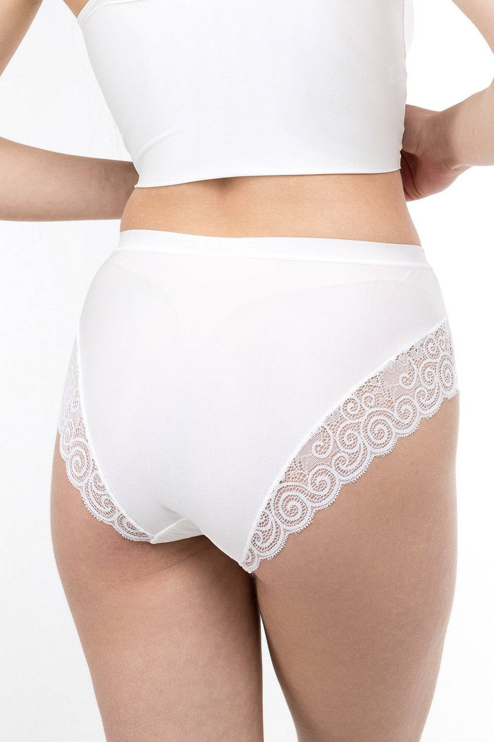 Кружевные трусики слип 120 white