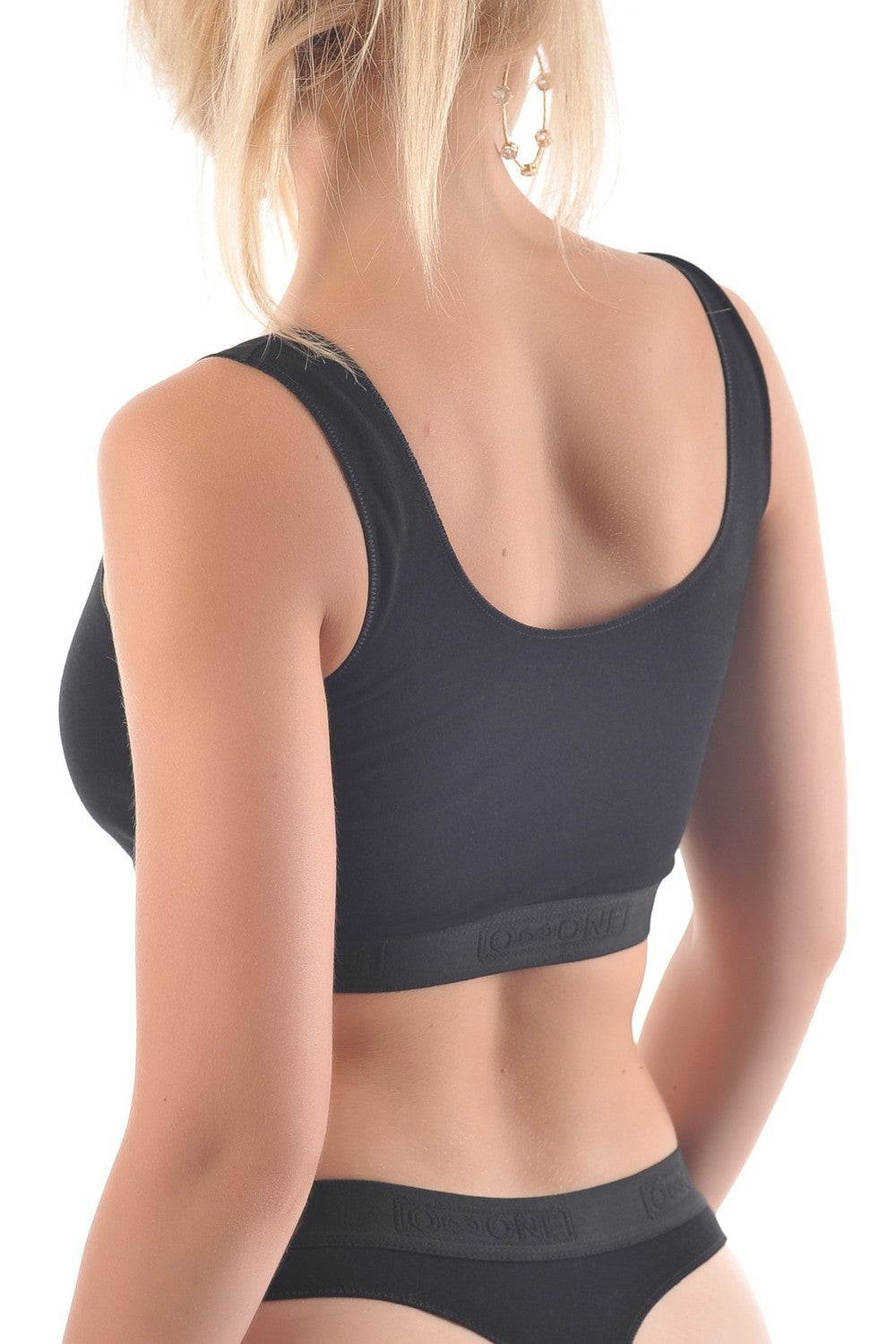 Спортивный хлопковый топ 205 black