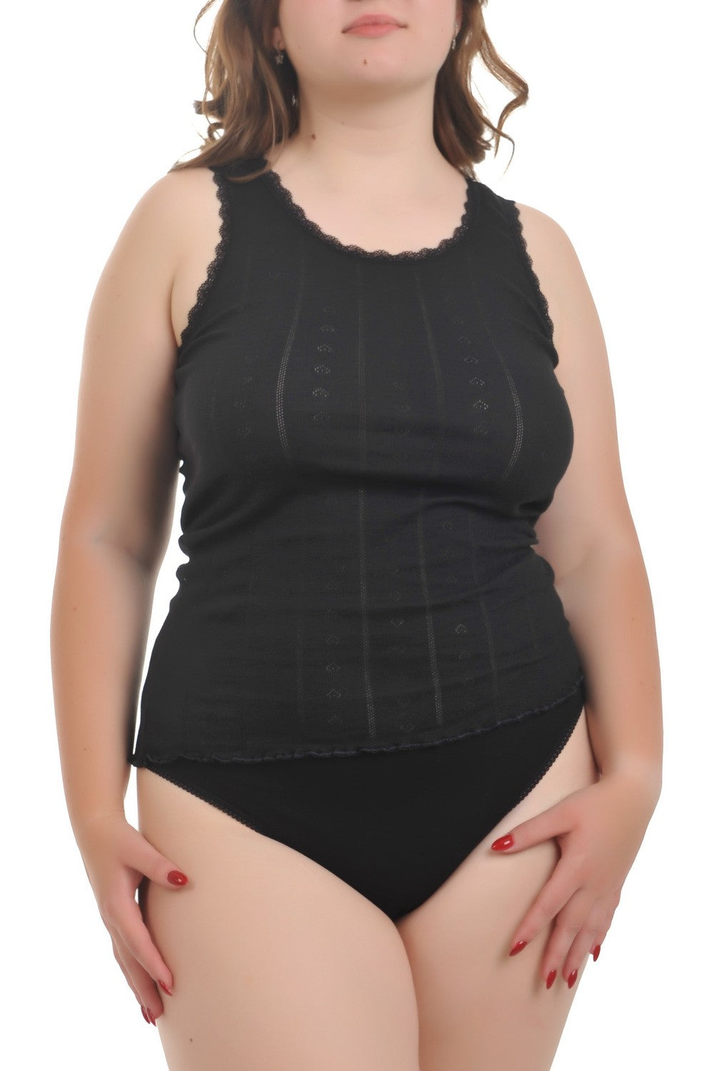 Майка на широких бретелях 2601 black