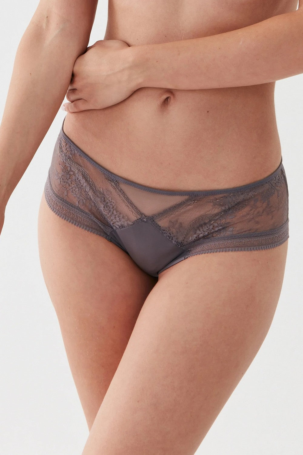 Шортики из микросетки 47H4 Maddie brownish grey