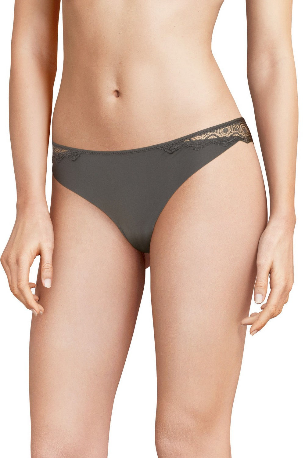 Трусики бразилиана с кружевом 7697 Georgia safari grey