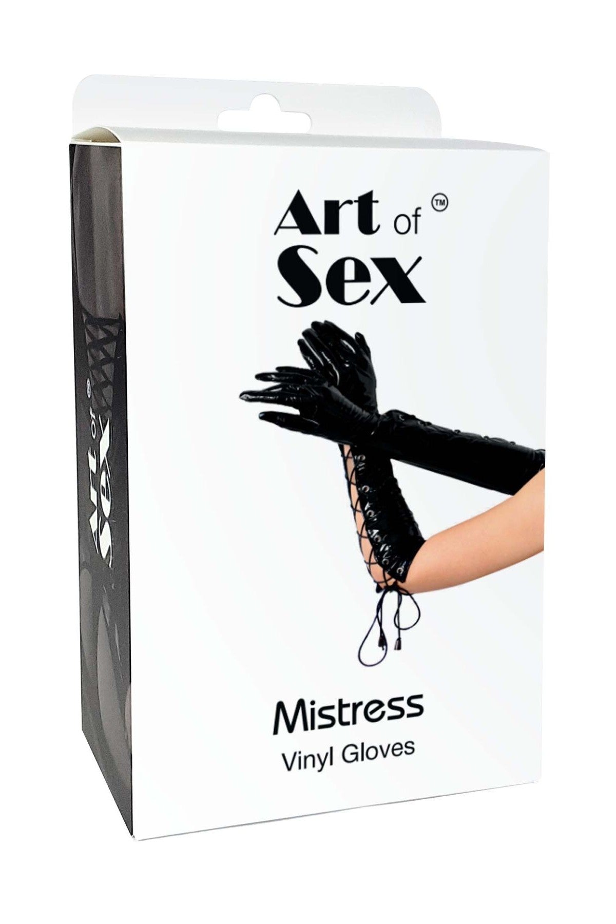 Лаковані рукавички зі шнурівкою Mistress red Art of Sex коробка