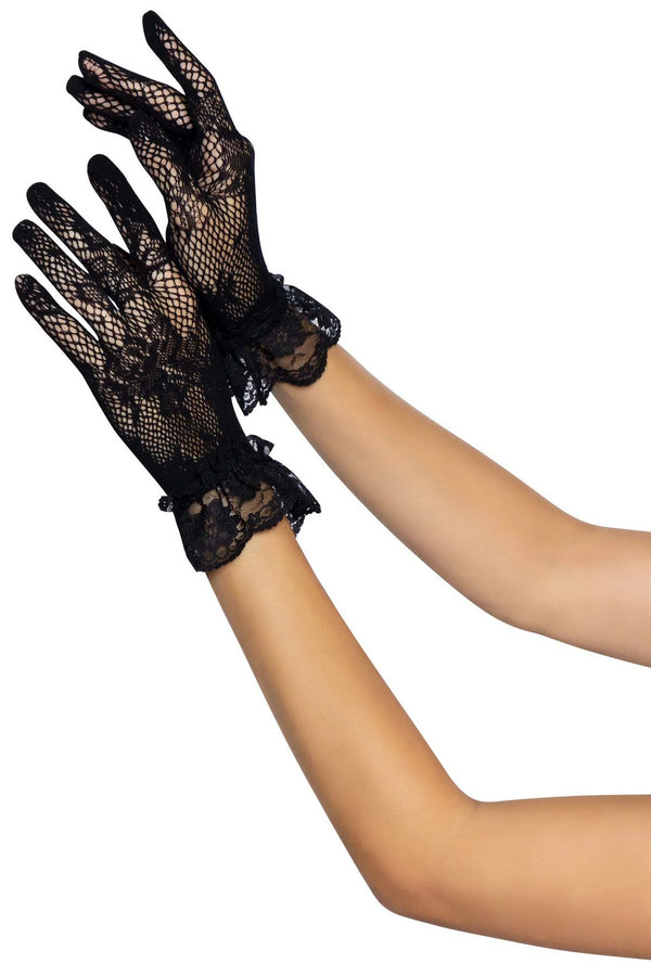 Кружевные перчатки Floral lace wristlength gloves