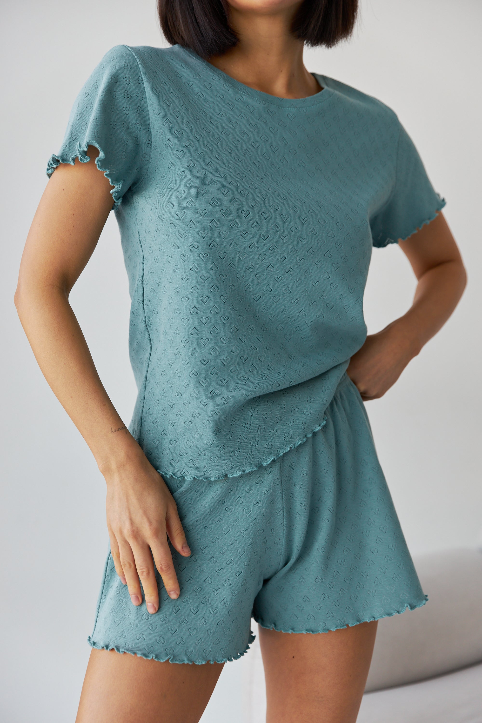 Трикотажная пижама 0355/356 dark azure