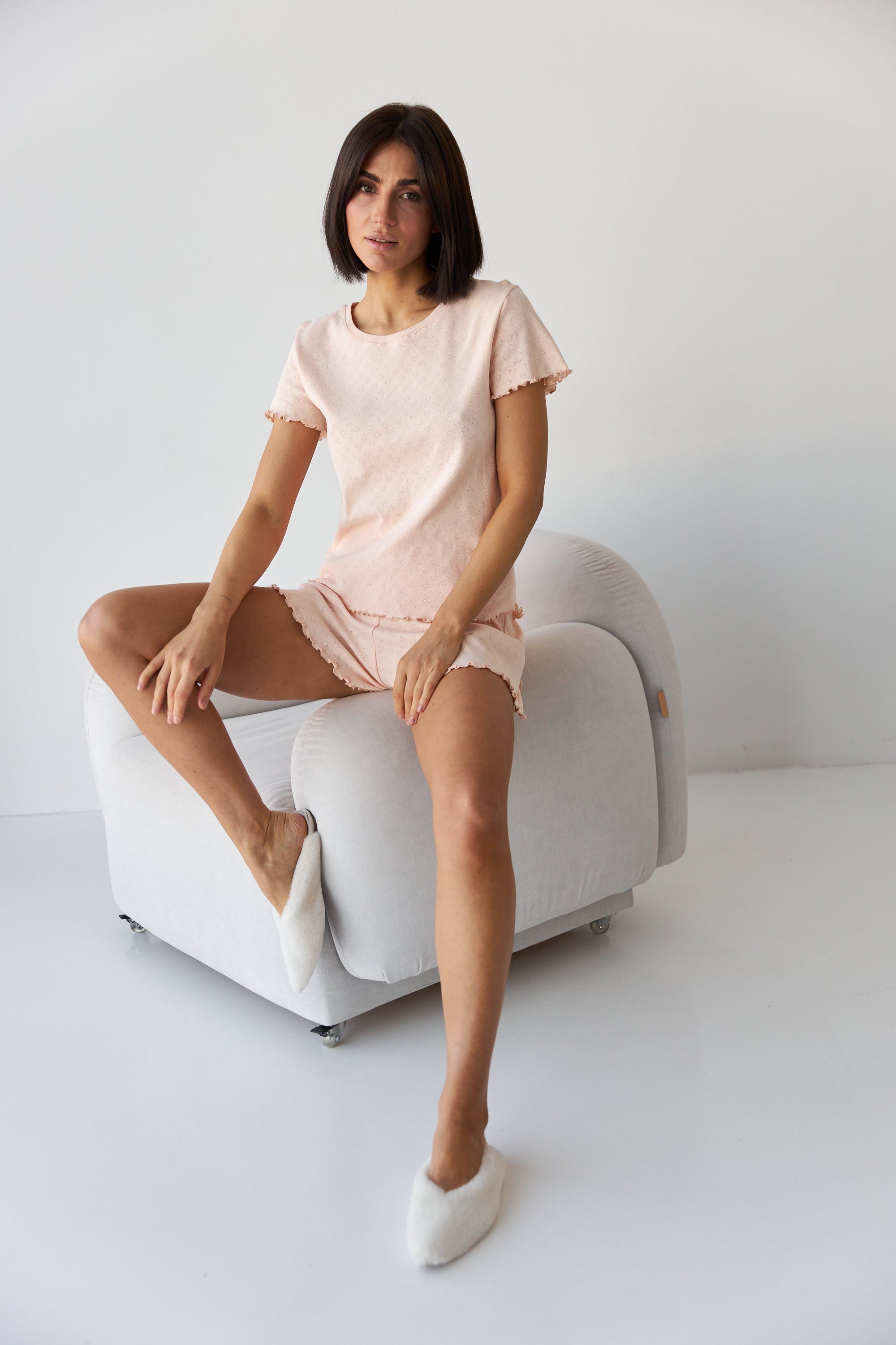 Трикотажная пижама 0355/356 peach