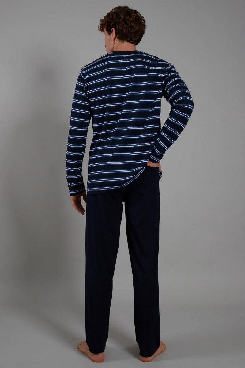 Мужская пижама 31231 662 Blue/Dark/Stripes