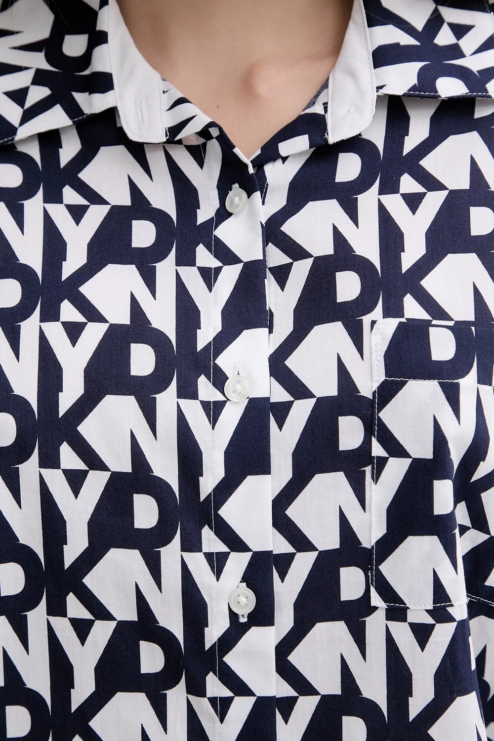 Хлопковая пижама YI80048 401 navy prt