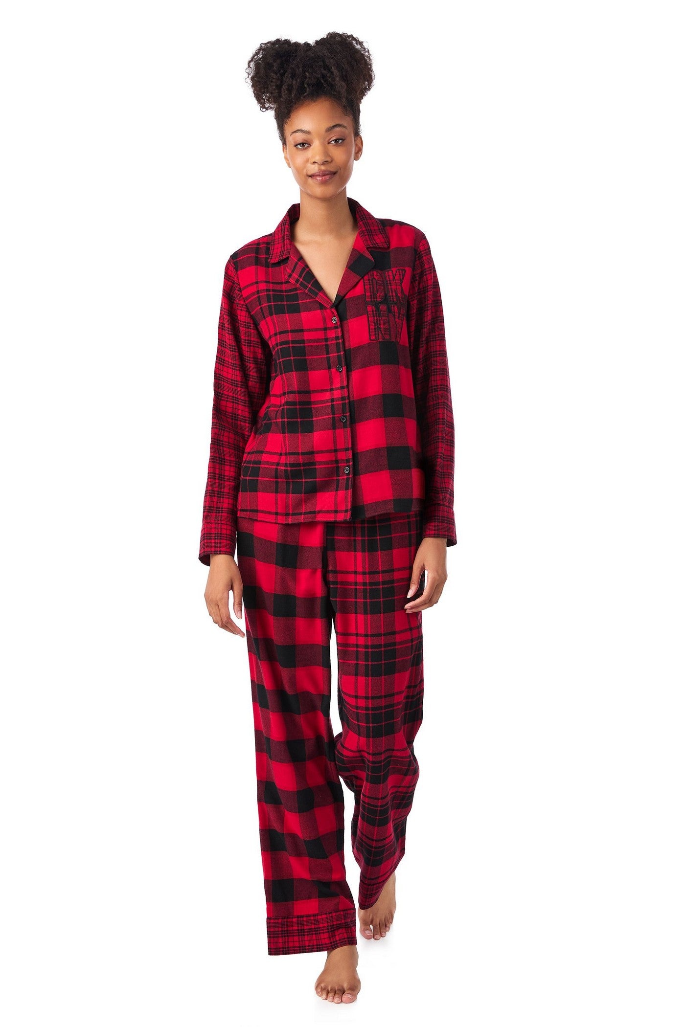 Фланелевая пижама с брюками YI90021 621 red