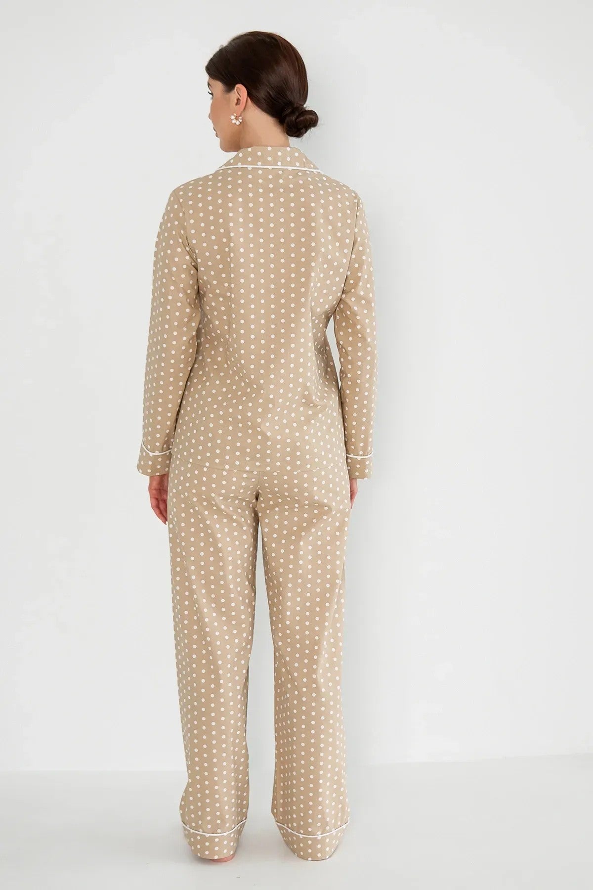 Хлопковая пижама в горошек Creamy Flakes HL0010-55-69