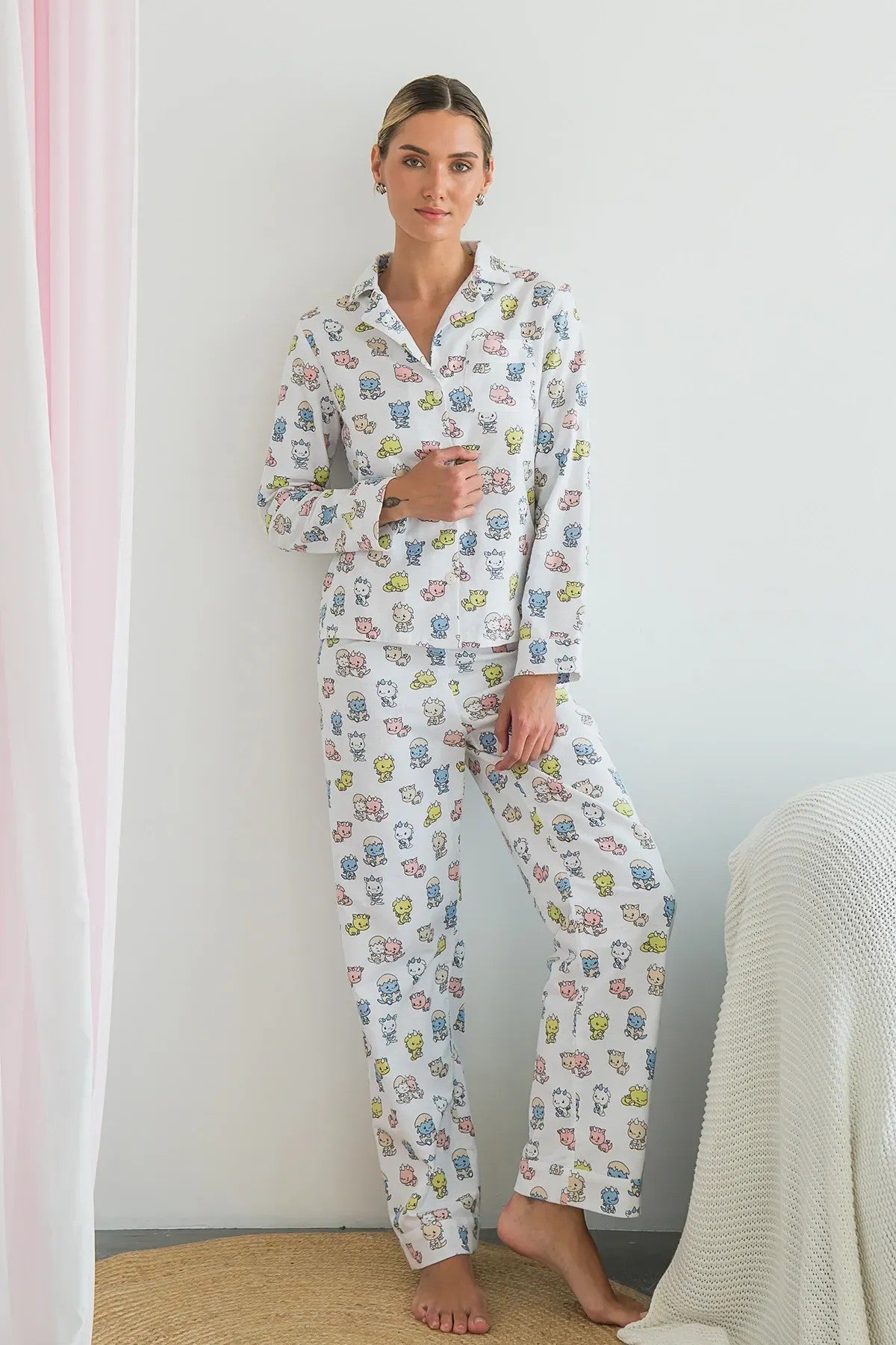 Фланелевая пижама Dinoworld FL0057-20-69 white