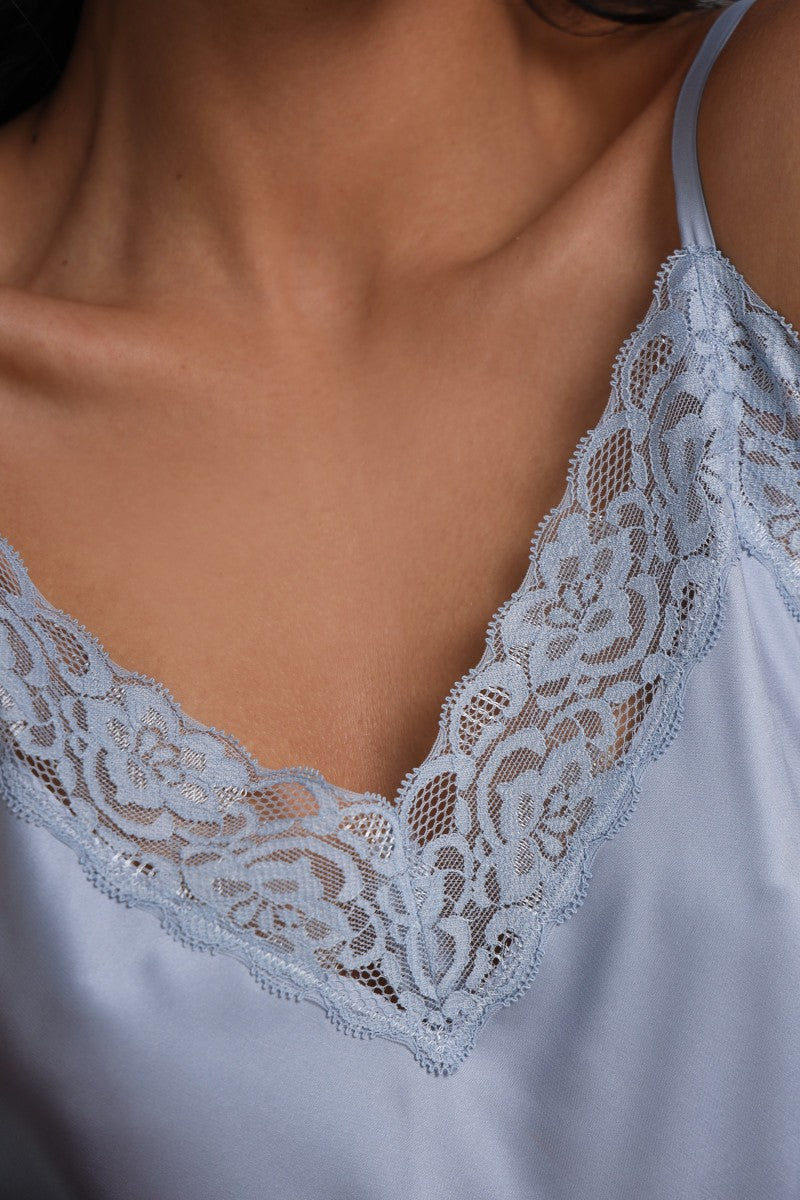 Шелковая пижама Фіалка 26002 gray/blue